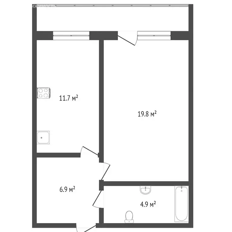 1-комнатная квартира: Вологда, улица Гагарина, 2Ак6 (41.1 м) - Фото 1