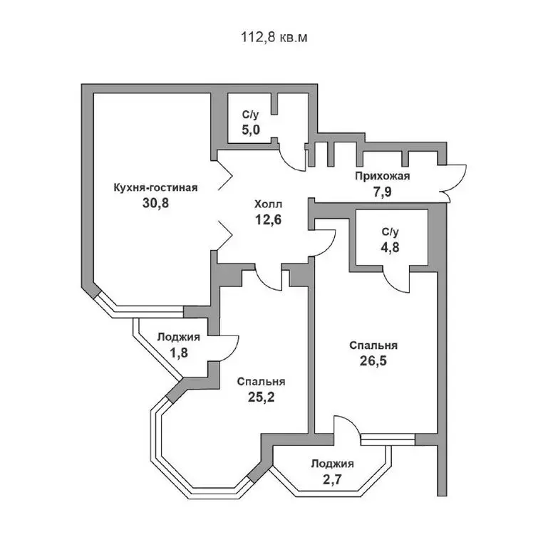 2-комнатная квартира: Москва, улица Архитектора Власова, 6 (115.3 м) - Фото 1