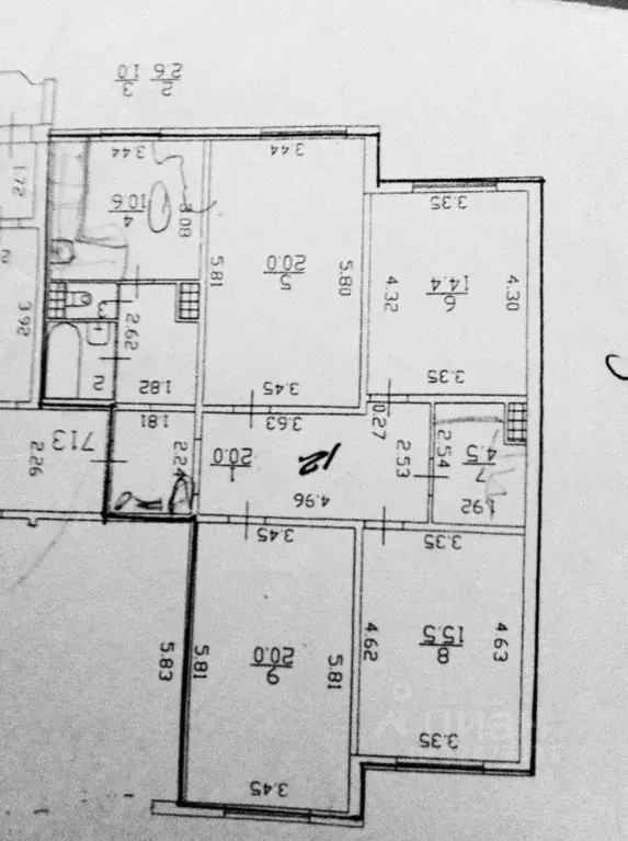 4-к кв. Санкт-Петербург Богатырский просп., 52 (108.0 м) - Фото 2