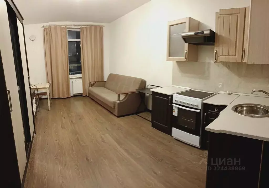 Студия Санкт-Петербург аллея Арцеуловская, 23к1 (25.0 м) - Фото 2