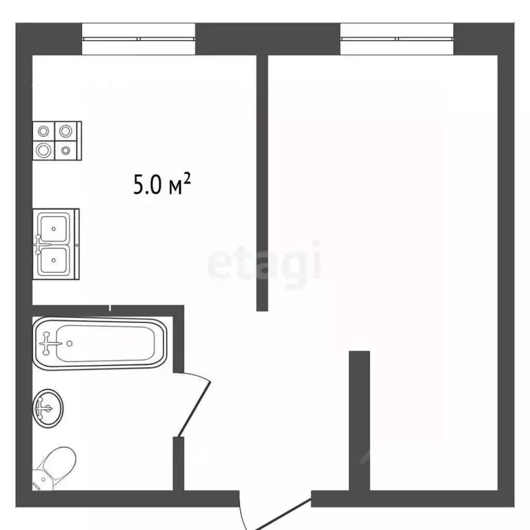 1-к кв. Владимирская область, Муром Юбилейная ул., 56 (20.7 м) - Фото 1