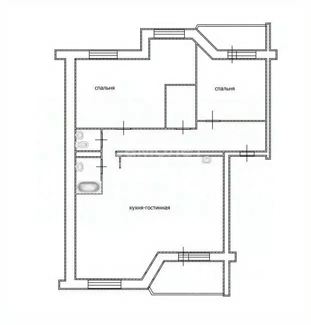 3-к кв. Томская область, Томск Красноармейская ул., 51/1 (90.9 м) - Фото 1