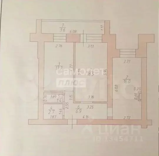 2-к кв. Татарстан, Казань ул. Гаврилова, 56к2 (54.2 м) - Фото 2