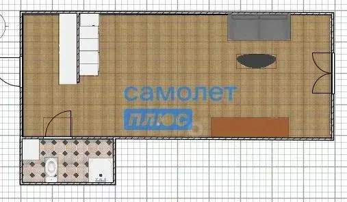 Студия Алтайский край, Бийск Иркутская ул., 1К (21.5 м) - Фото 1