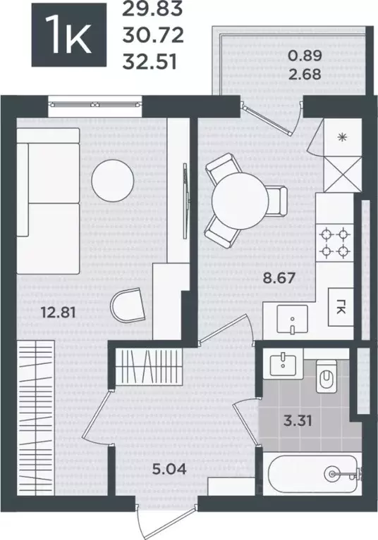 1-к кв. Калининградская область, Черняховск Маэстро жилой комплекс ... - Фото 1