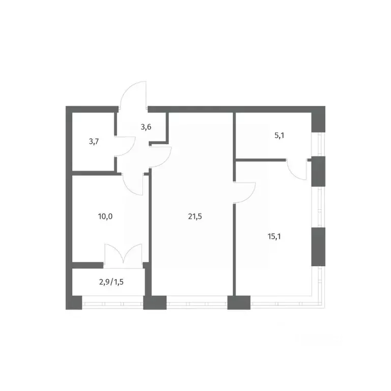 2-к кв. Ленинградская область, Ломоносовский район, Аннинское ... - Фото 1