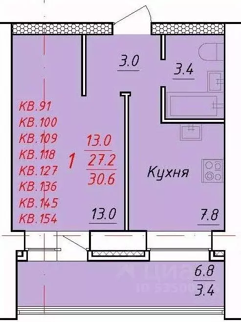 1-к кв. Алтайский край, Новоалтайск Индустриальная ул., 18А (30.6 м) - Фото 1