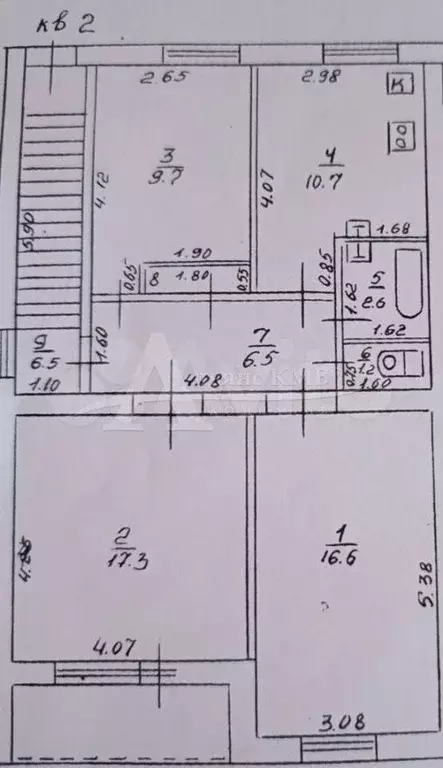 3-к. квартира, 66 м, 2/2 эт. - Фото 0