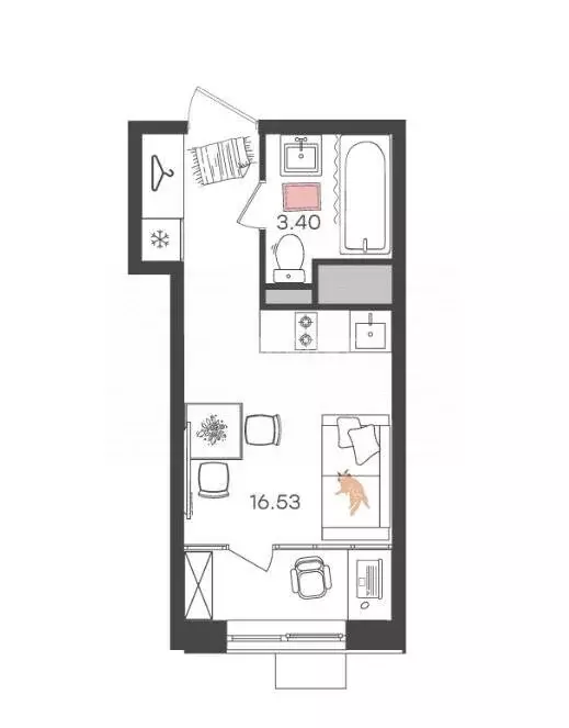 Квартира-студия: Ульяновск, мкр. Новая Жизнь, 10 (20 м) - Фото 1