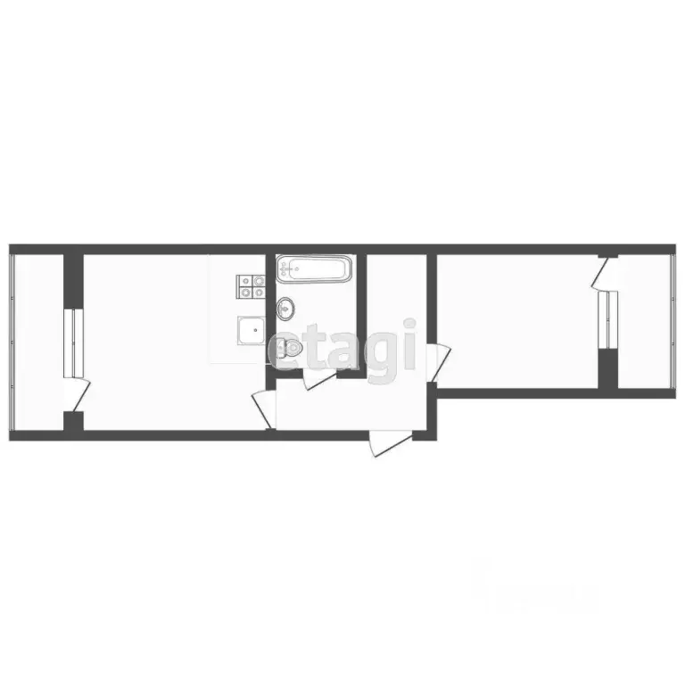 1-к кв. Тюменская область, Тюмень ул. Павла Никольского, 10 (43.1 м) - Фото 2