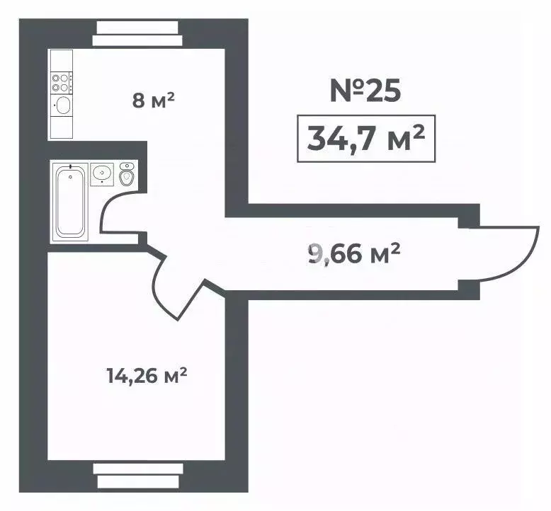 1-к кв. Челябинская область, Чебаркульский муниципальный округ, д. ... - Фото 2