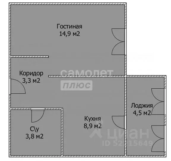 1-к кв. Башкортостан, Стерлитамак ул. Цементников, 4А (30.9 м) - Фото 1