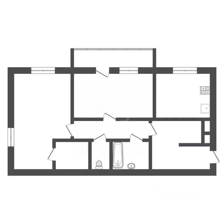 2-к кв. Тульская область, Тула Петровский квартал мкр, ул. Полковника ... - Фото 2
