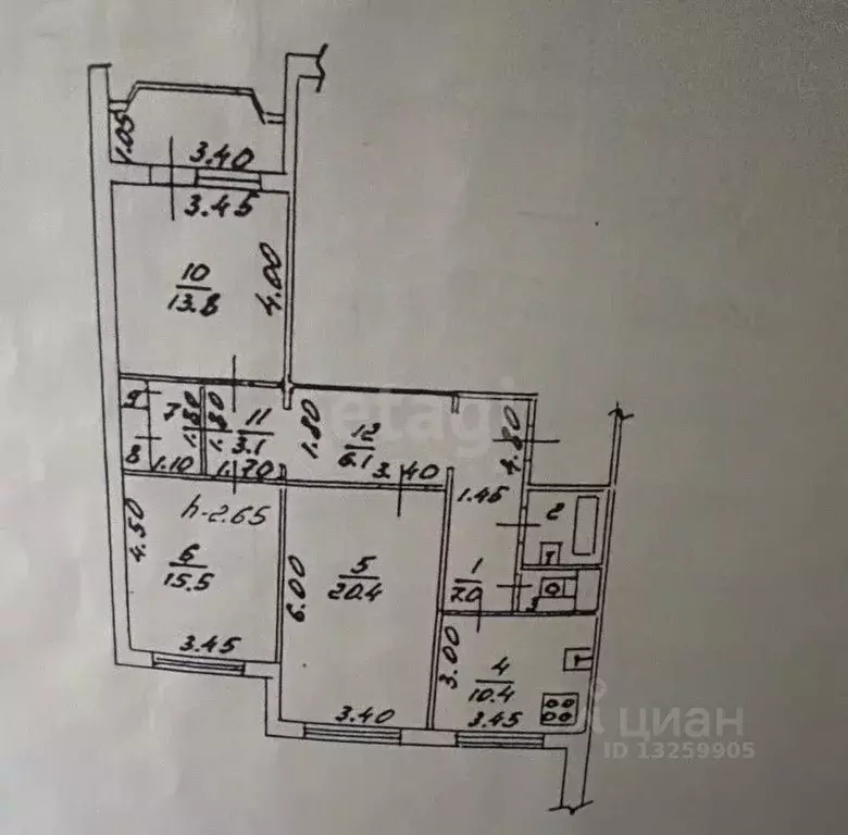 3-к кв. Липецкая область, Липецк ул. Фрунзе, 30 (85.7 м) - Фото 2
