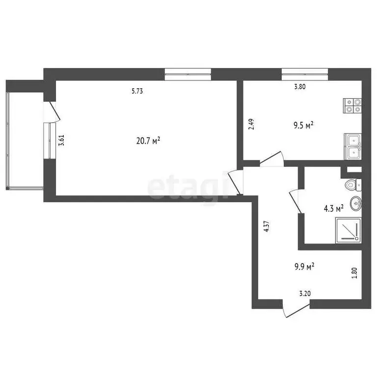 1-комнатная квартира: Ярославль, улица Панина, 3к4 (44.4 м) - Фото 0
