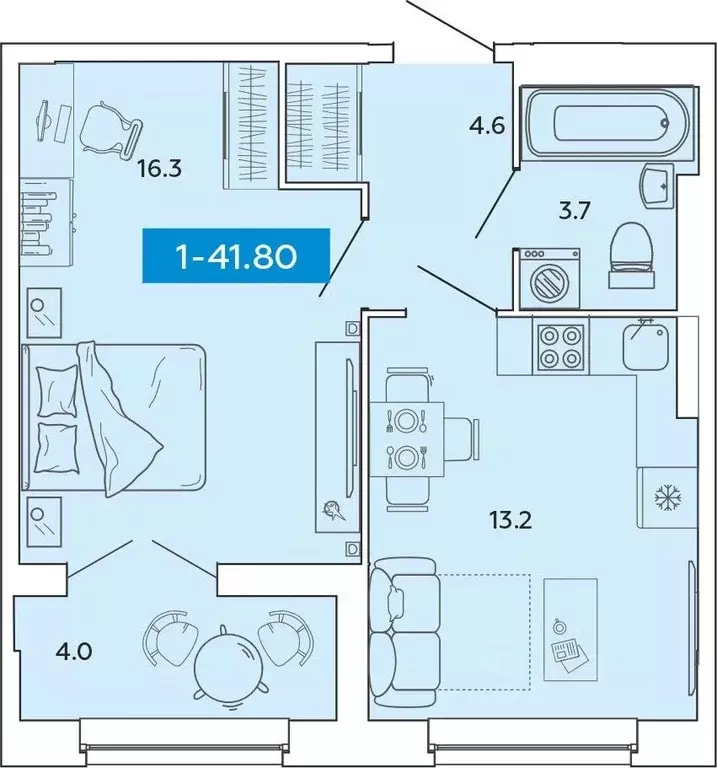 1-к кв. Ивановская область, Иваново Базисная ул. (41.8 м) - Фото 1
