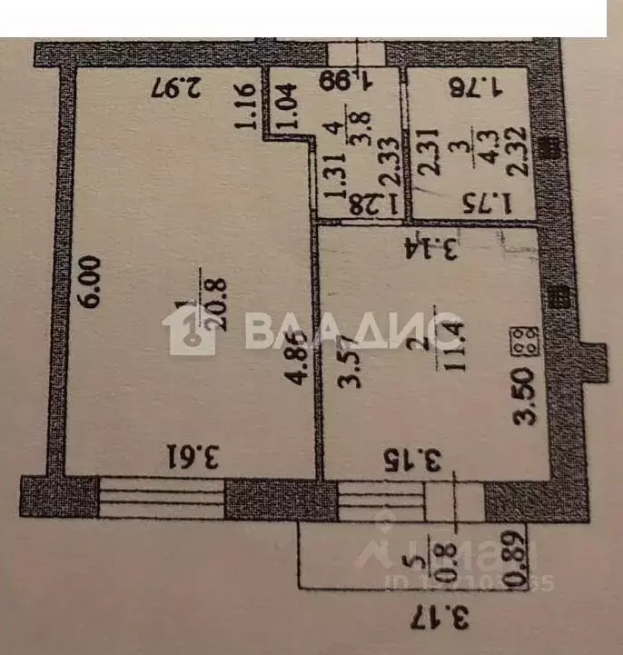 Квартира, 1 комната, 40.29 м - Фото 1
