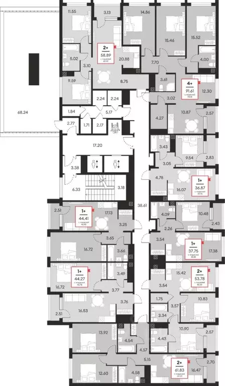 4-к кв. Ханты-Мансийский АО, Нефтеюганск ул. Нефтяников, 48А (91.61 м) - Фото 2