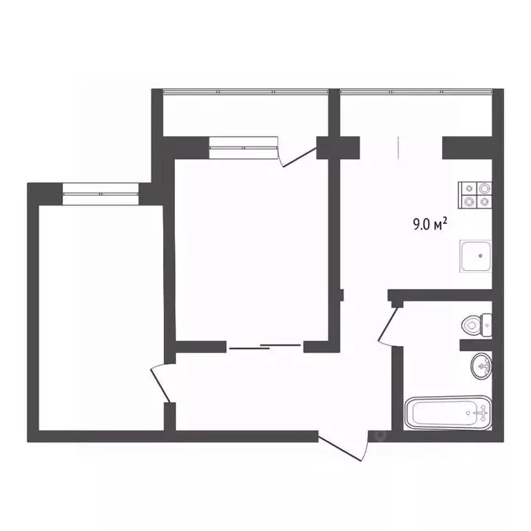 2-к кв. Тюменская область, Тюмень Олимпийская ул., 36 (46.0 м) - Фото 1