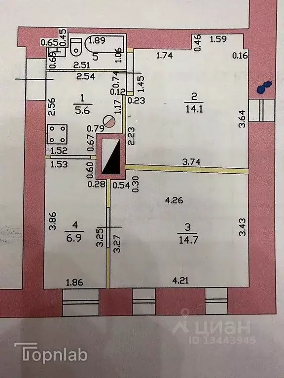 2-к кв. Тамбовская область, Тамбов ул. Карла Маркса, 148 (44.0 м) - Фото 2