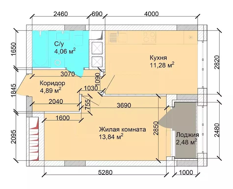 1-к кв. Кемеровская область, Кемерово ул. Дружбы, 9 (36.07 м) - Фото 1