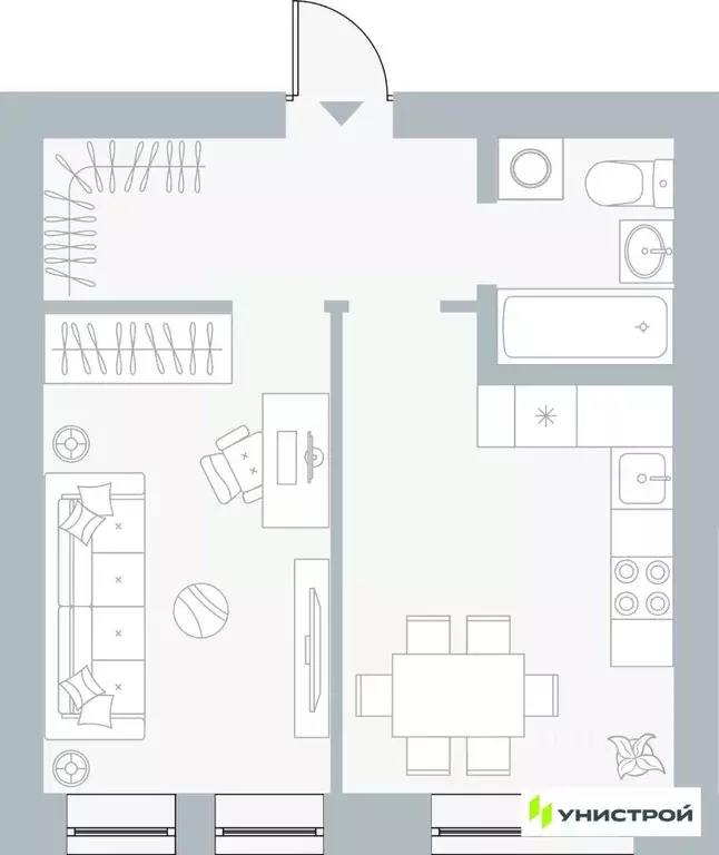 1-к кв. Пермский край, Пермь Рионская ул., 4А (37.12 м) - Фото 1