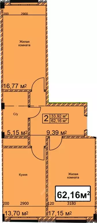 2-к кв. Ставропольский край, Ессентуки ул. Благодатная, 22к2 (62.16 м) - Фото 0