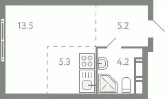 Квартира-студия: посёлок городского типа Молоково, жилой комплекс ... - Фото 1