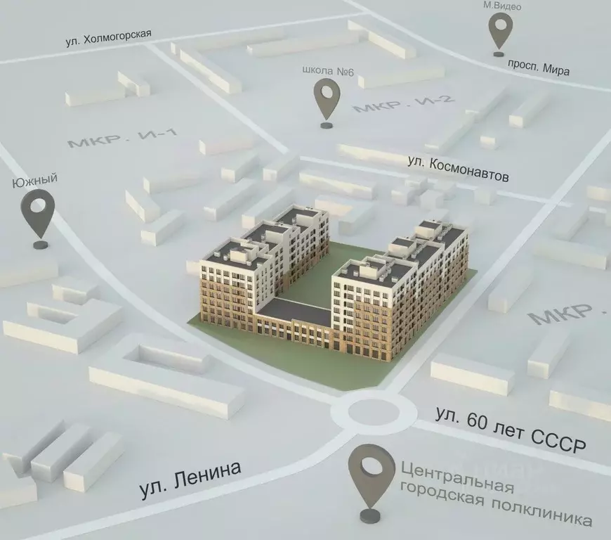 2-к кв. Ямало-Ненецкий АО, Ноябрьск И мкр,  (47.15 м) - Фото 1