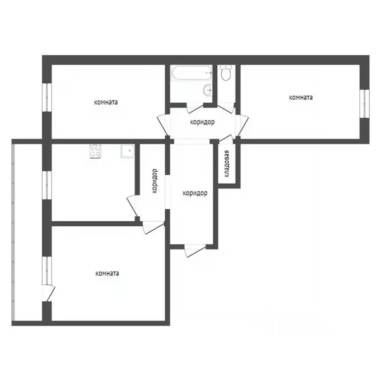 3-к кв. Бурятия, Улан-Удэ Ключевская ул., 55 (63.7 м) - Фото 2