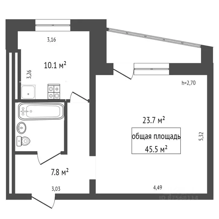 1-к кв. Новосибирская область, Новосибирск Затулинский жилмассив, ул. ... - Фото 2