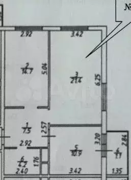 2-к. квартира, 60 м, 2/3 эт. - Фото 0
