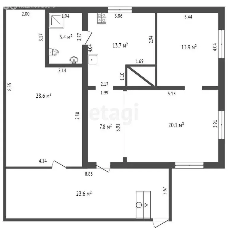 Дом в Вохомский район, деревня Бельково (60.9 м) - Фото 1