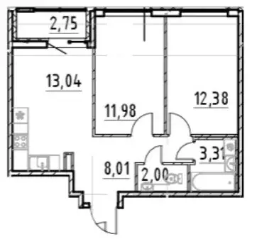Продаётся 2-к квартира, 53.5 м - Фото 1