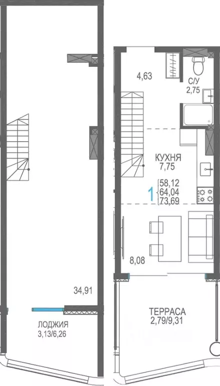 1-к кв. Крым, Сакский район, Лесновское с/пос, с. Прибрежное ул. ... - Фото 1