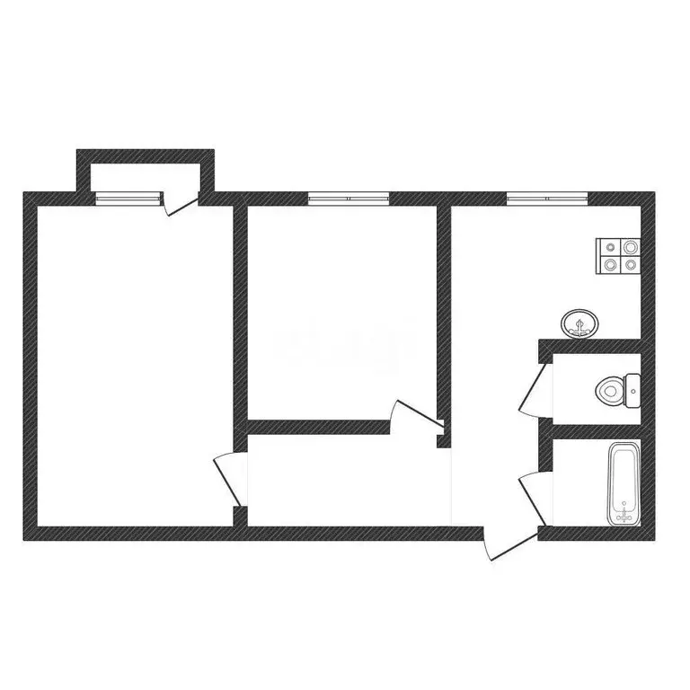 2-комнатная квартира: Бийск, улица Михаила Кутузова, 11/2 (52.4 м) - Фото 1