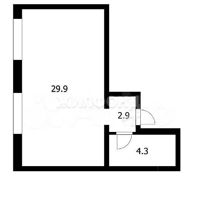 Квартира-студия, 37,1 м, 1/16 эт. - Фото 0