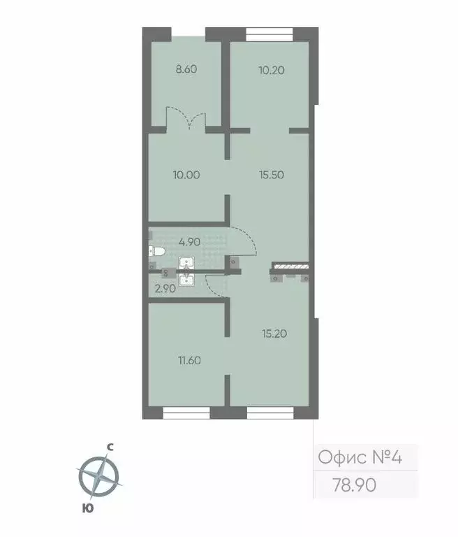 Офис (78.9 м) - Фото 1