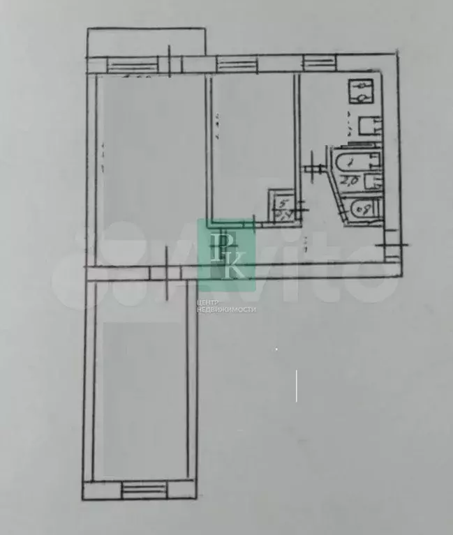 3-к. квартира, 58,6 м, 5/5 эт. - Фото 0