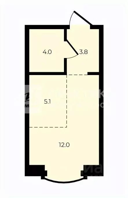 Студия Москва ул. Академика Королева, 21 (24.9 м) - Фото 2