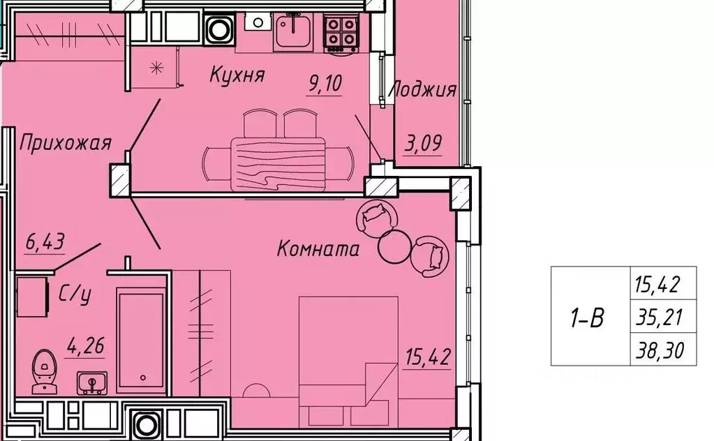 1-к кв. Ивановская область, Иваново Апрельская ул., 95 (38.3 м) - Фото 0