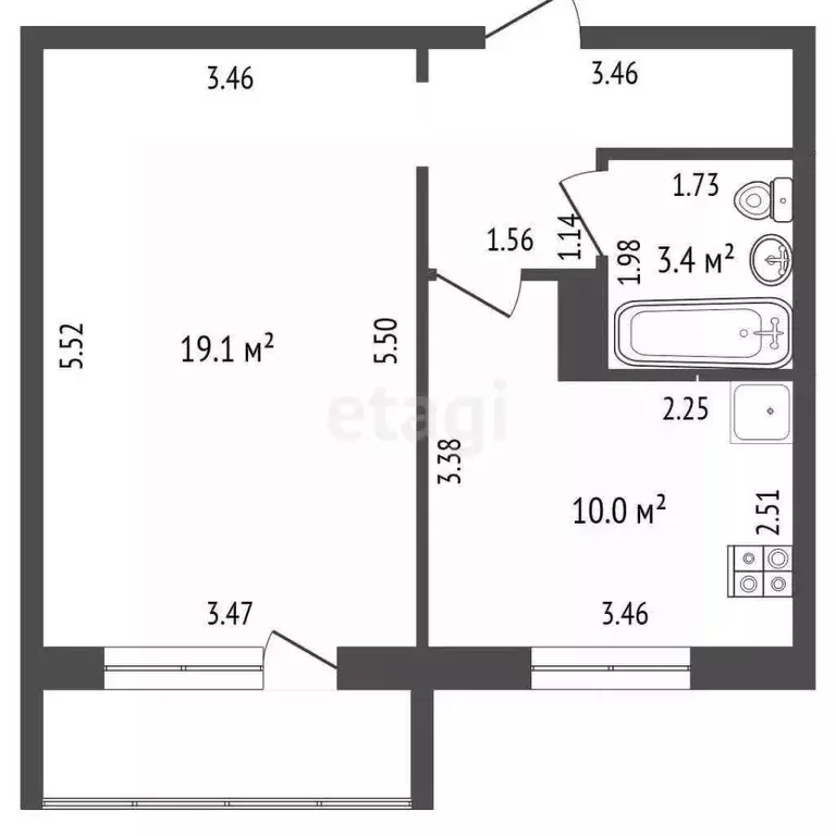 1-к кв. Мордовия, Саранск ул. Косарева, 111 (37.1 м) - Фото 0