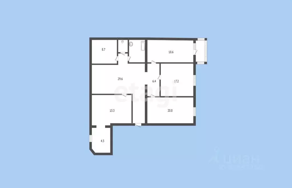 3-к кв. Карачаево-Черкесия, Черкесск ул. Космонавтов, 30А (130.9 м) - Фото 1