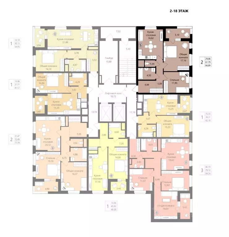 2-к кв. Мордовия, Саранск Юбилейный жилрайон, 3-й мкр, Новая История ... - Фото 2