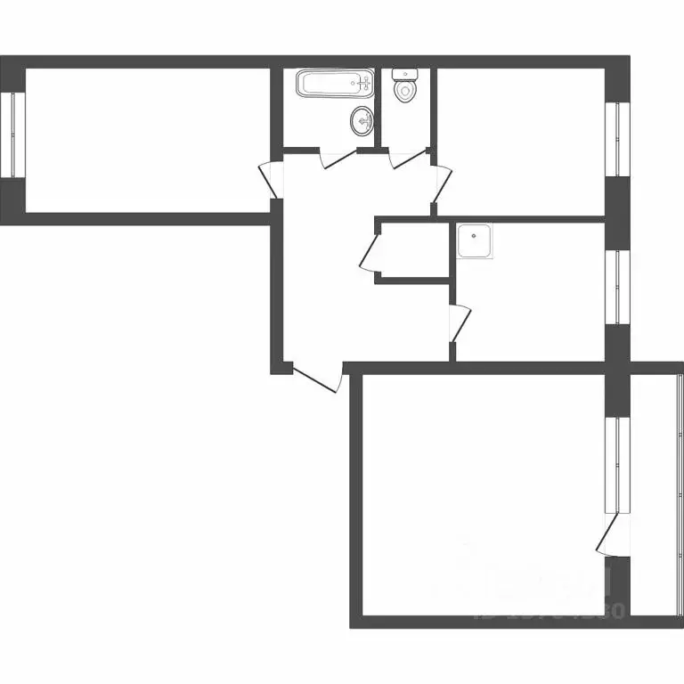 3-к кв. Красноярский край, Красноярск просп. 60 лет Образования СССР, ... - Фото 2