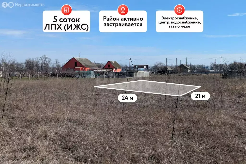 Участок в хутор Белый, Луговая улица (5 м) - Фото 1