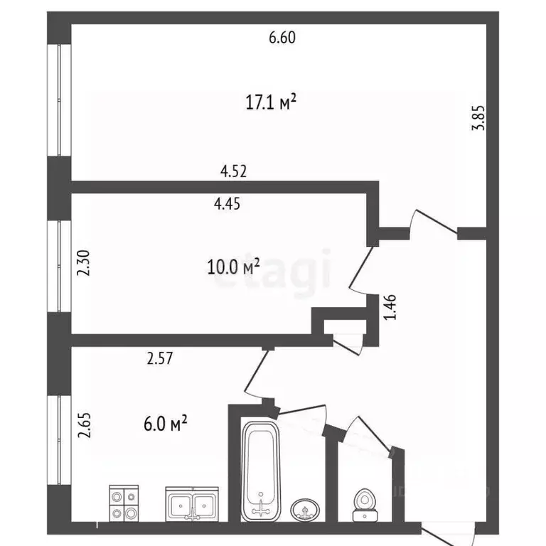 2-к кв. Ярославская область, Рыбинск ул. Рокоссовского, 4 (44.0 м) - Фото 1