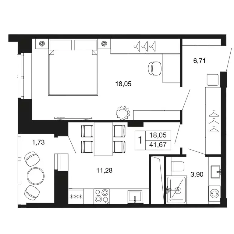 1-комнатная квартира: Апрелевка, жилой комплекс Времена Года, к12 ... - Фото 1