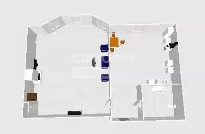 1-к кв. Ульяновская область, Ульяновск ул. Горького, 1 (34.0 м) - Фото 2