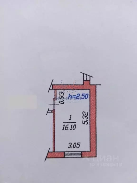 Комната Чувашия, Чебоксары просп. Максима Горького, 9 (16.1 м) - Фото 1